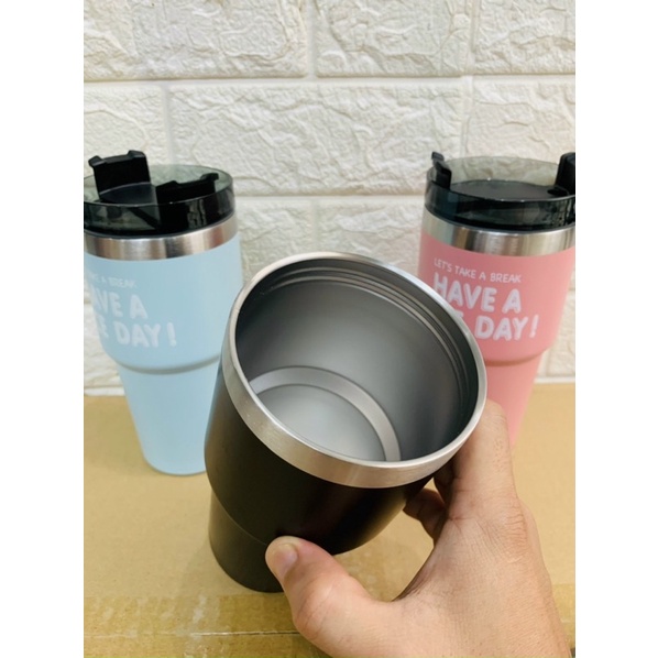 Ly Giữ Nhiệt Nóng Lạnh Have A Nice Day Inox 304 Cao Cấp