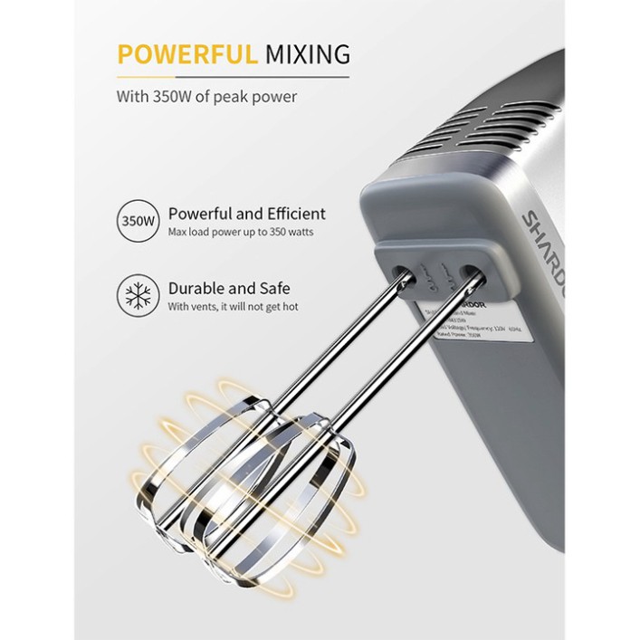 Sản Phẩm Máy đánh trứng và làm bánh cầm tay cao cấp thương hiệu Shardor - HM315S (Bảo hành 6 tháng) .