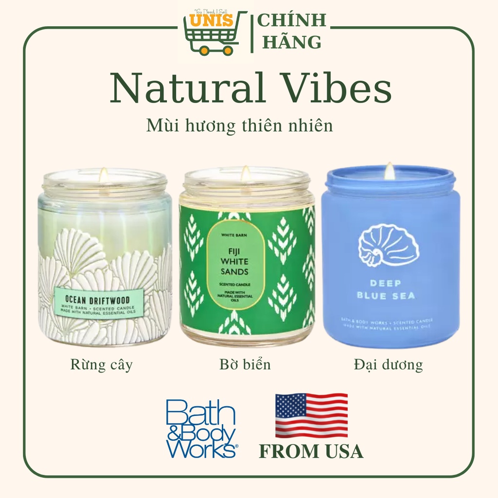 Nến Thơm 1 Bấc BATH AND BODY WORKS Scented Candles giúp phòng thơm, thư giãn, không khói