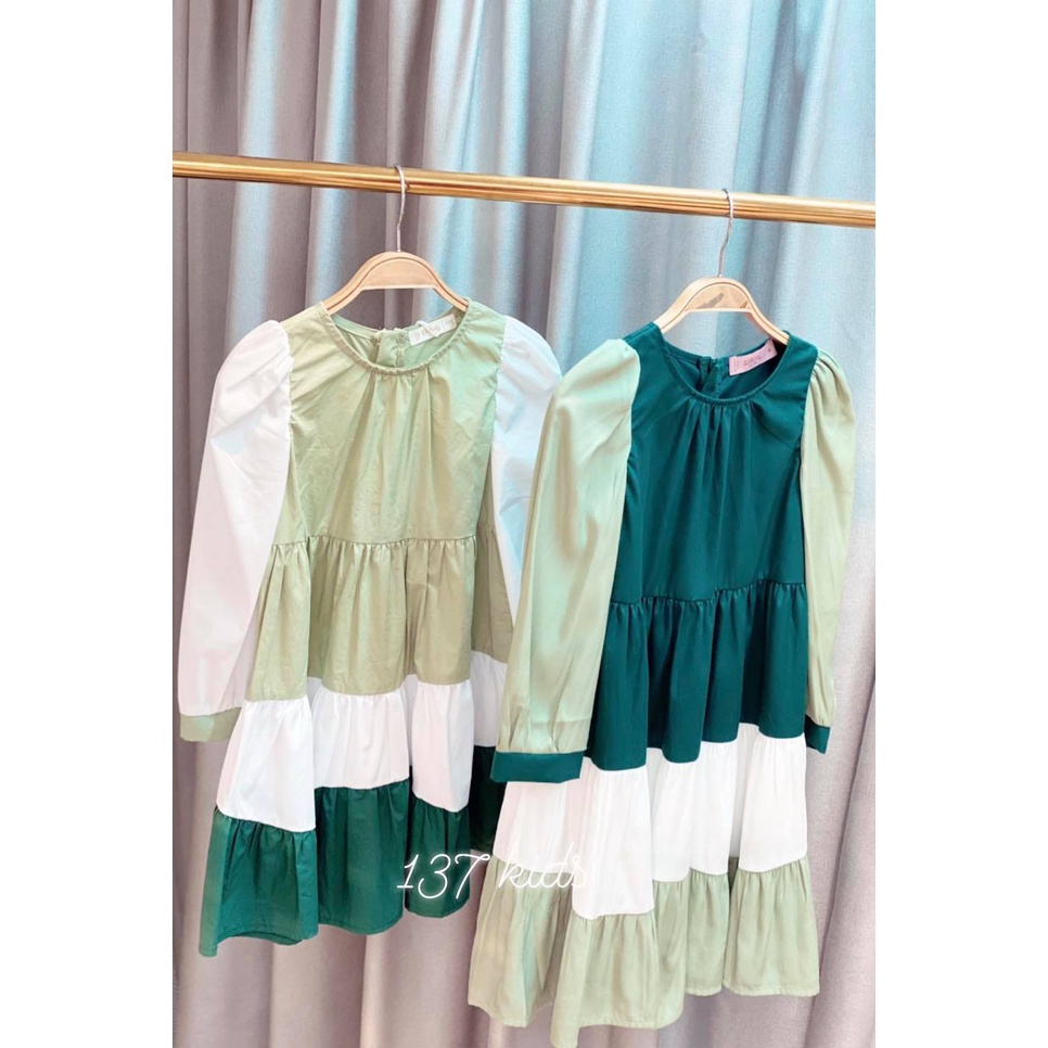 Váy dài tay bé gái 137KIDS thiết kế dáng xòe xinh xắn