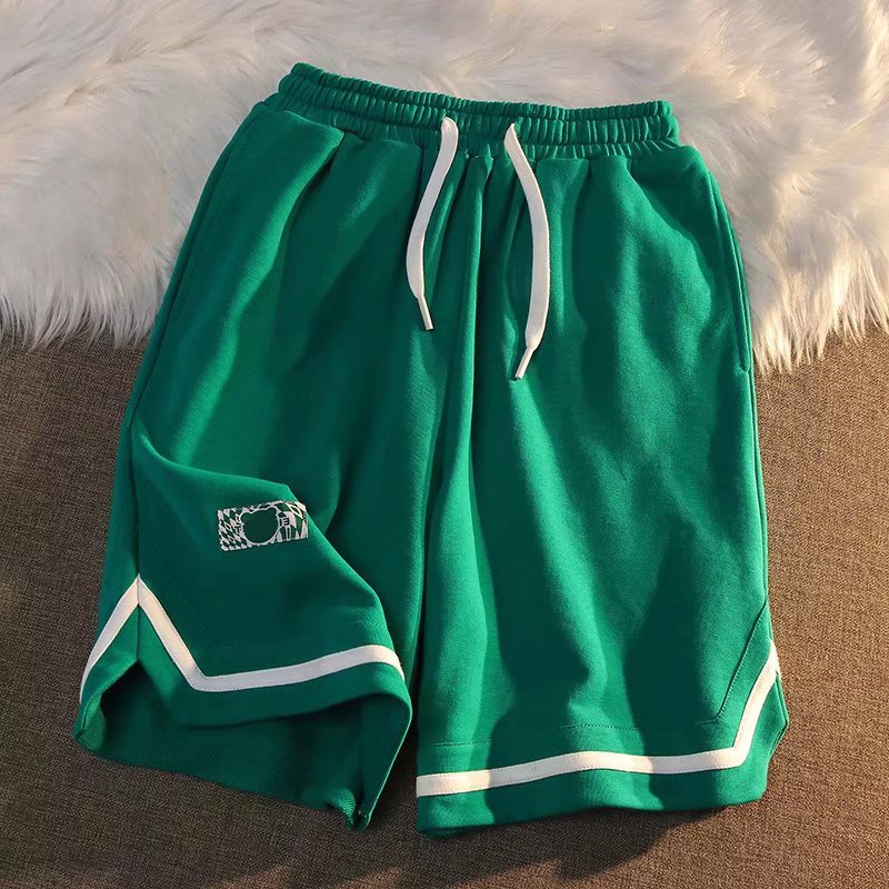 Japanese-style College style Fashion Casual Men's Sports Shorts elastic waist Oversize Loose straight shorts【M-3XL】