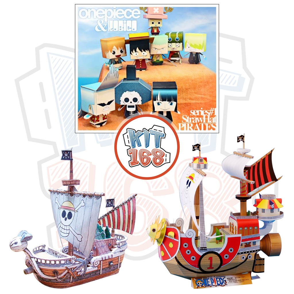 Mô hình giấy Anime One Piece tàu thuyền Combo 0016