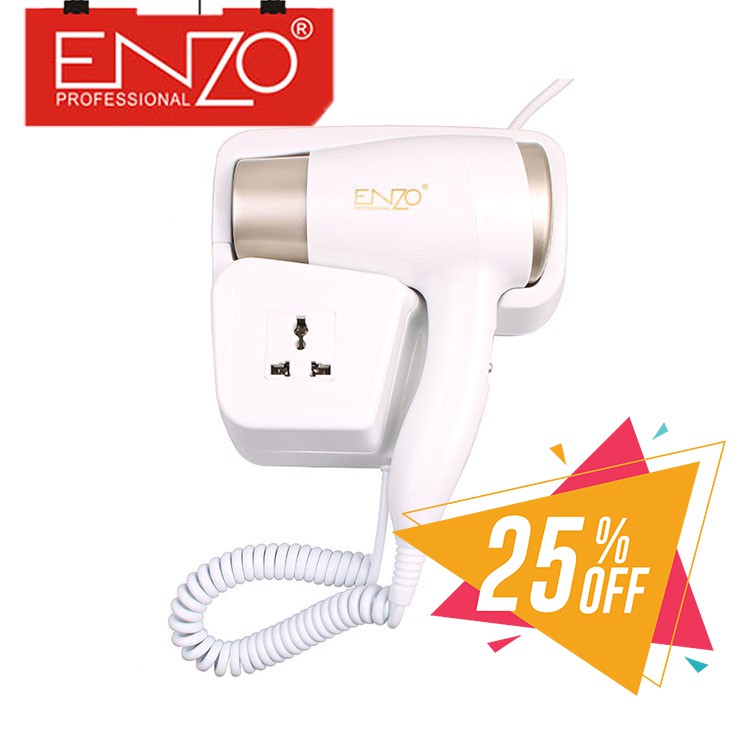 Máy sấy tóc treo tường thương hiệu ENZO công suất 3000W dành cho khách sạn nhà nghỉ