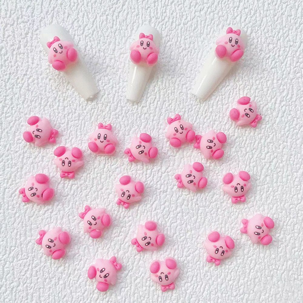 [Hàng mới về] Set 10 phụ kiện trang trí móng tay 3d DIY màu hồng dễ thương