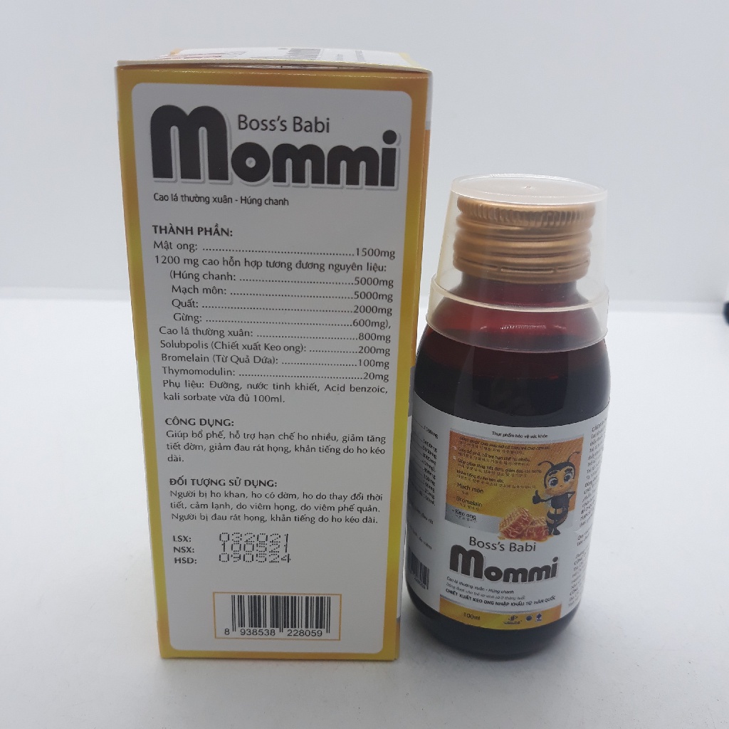 BOSS'S BABI MOMMI SIRO KEO ONG NHẬP KHẨU HÀN QUỐC LỌ 100ML