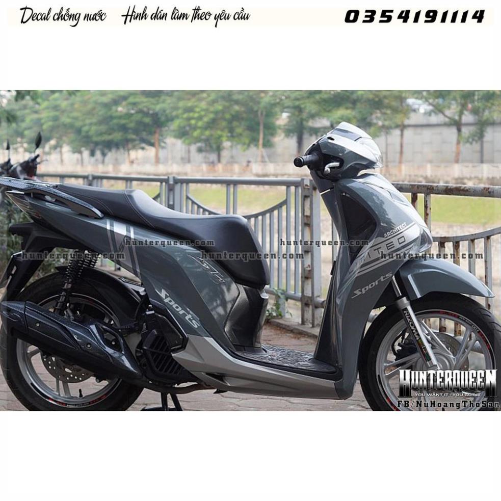 Tem rời dán xe SH 2017 xi măng, limited. Decal chất lượng, bền đẹp