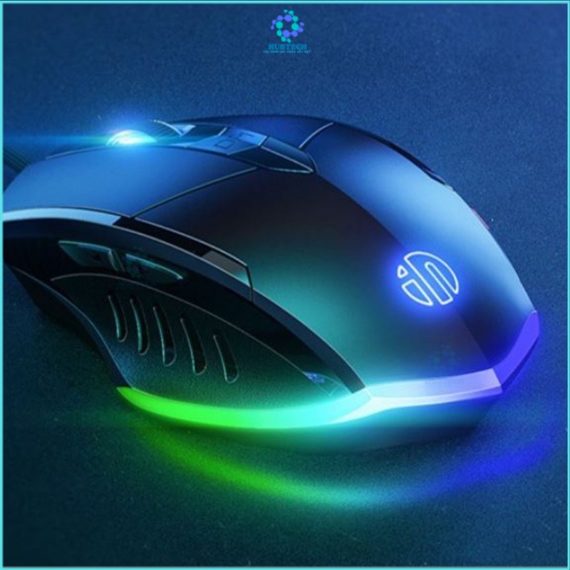 Chuột gaming có dây silent Inphic PW1 - hỗ trợ chơi game và văn phòng, led rgb 12 chế độ