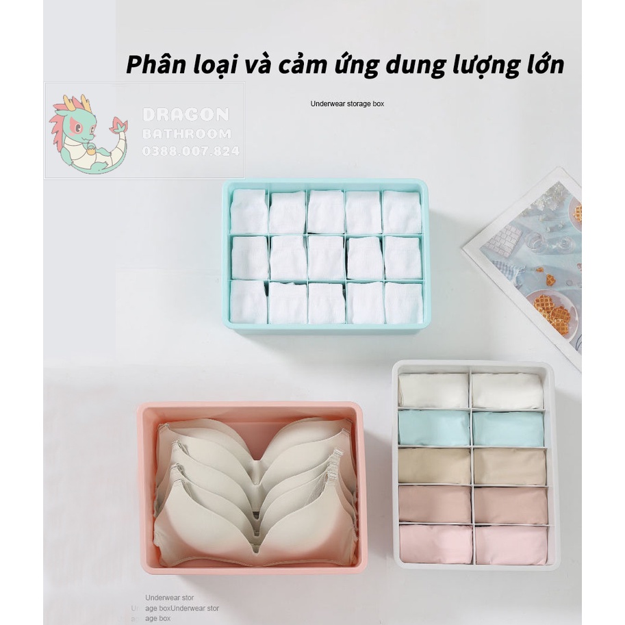 【Hàng Đẹp】Ngăn đựng đồ lót cho gia đình，Hộp đựng đồ lót ngăn cách có ngăn kéo，Hộp đựng áo ngực, tất, cà vạt-LO-35