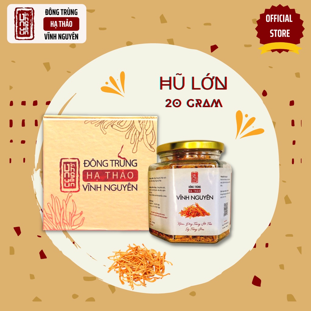 Đông Trùng Hạ Thảo 20g Sấy Thăng Hoa Tặng 01 Hủ Khô Gà Sả Tỏi 300gr ngon nhức nách