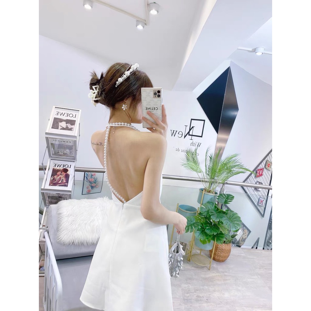 ORDER♥️Đầm,Váy Dây Ngọc Hở Lưng(ảnh thật)Size S,M