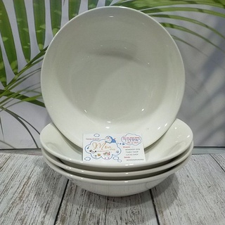 [Gốm sứ] Tô sứ trắng mỏng cao cấp 7inch