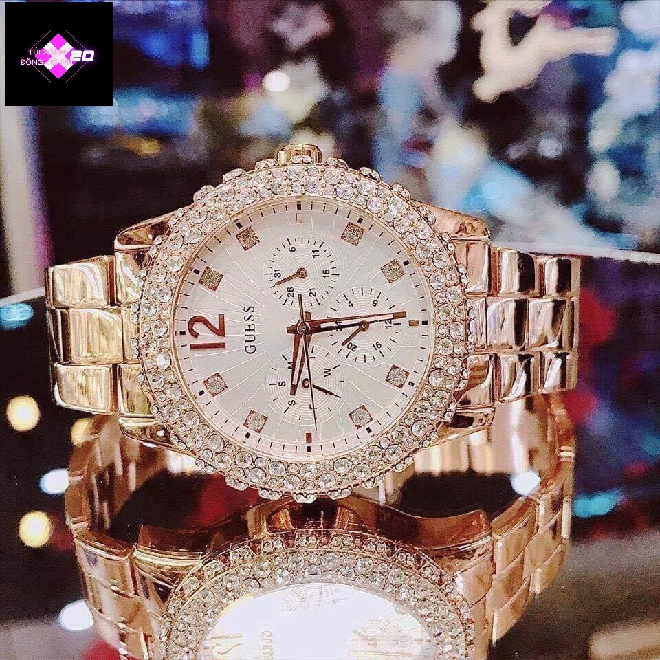 ( Sẵn 2 màu )  Đồng Hồ Nữ Guess Ladies Watch Dazzler #W0335 Multifunction. case 40mm. 5atm