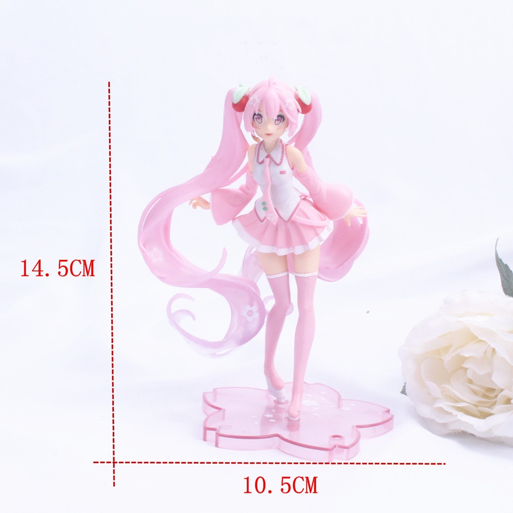 Mô Hình Nhân Vật Hoạt Hình Hatsune Miku Mô Hình Đồ Chơi Nhân Vật Hatsune Miku Bằng PVC Màu Hồng Sakura