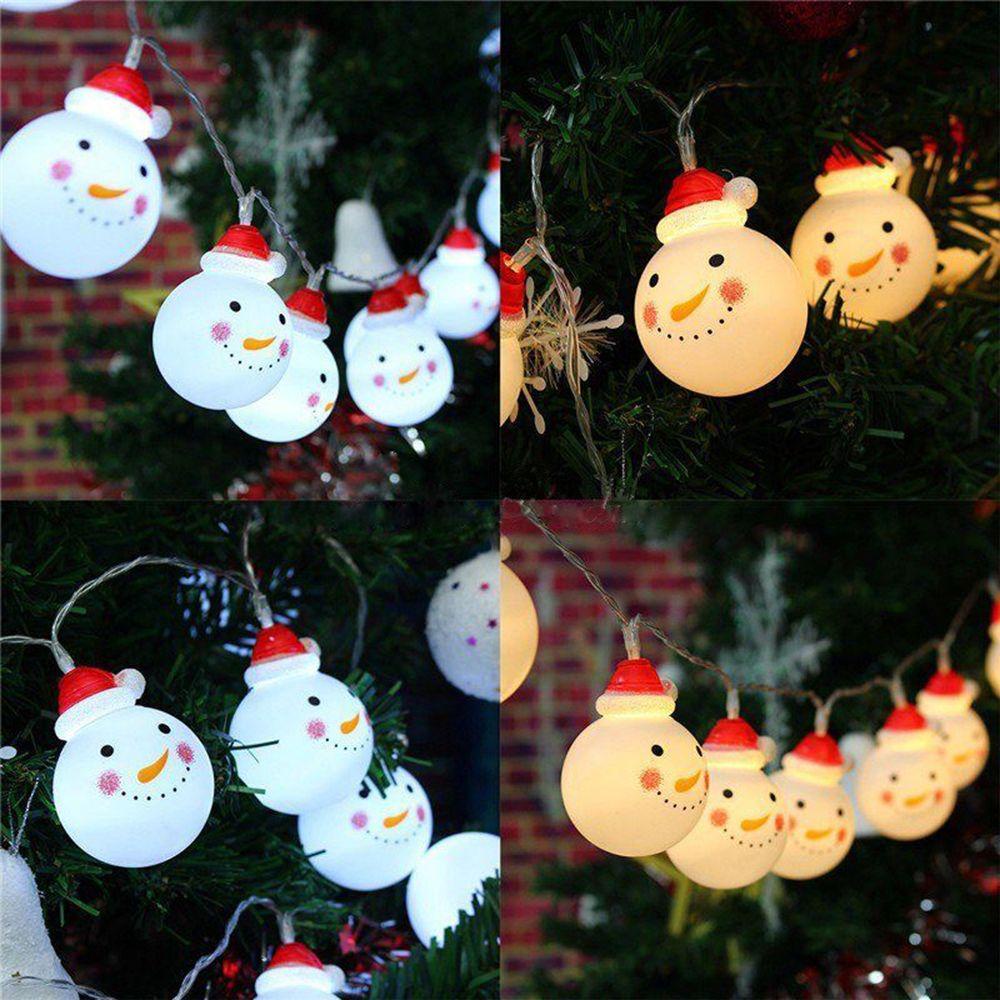 Dây Đèn LED 10 Bóng Hình Người Tuyết Trang Trí Giáng Sinh