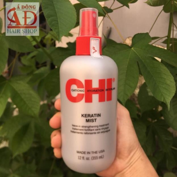 rẻ vô địch [Chính hãng] [Siêu rẻ] Xịt dưỡng tóc CHI Keratin Mist Leave-in Strengthening Treatment 355ml