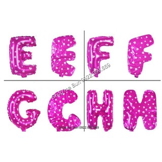 Bóng tráng nhôm chữ cái để ghép tên màu hồng