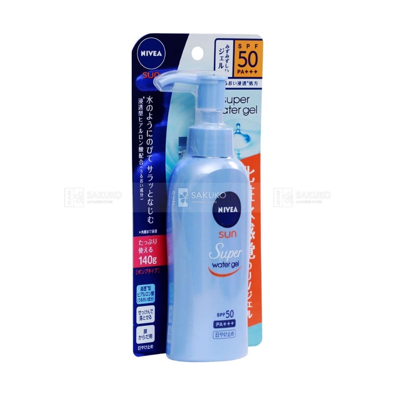 Gel chống nắng Nivea chống nước SPF 50 (140g)-[Hàng Nhật Nội Địa]