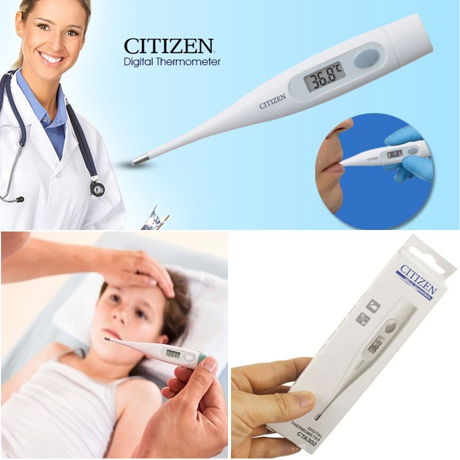 [CHÍNH HÃNG NHẬT BẢN] Nhiệt kế điện tử  Citizen - CTA302 - Phát Tín Hiệu Cảnh Báo Sốt