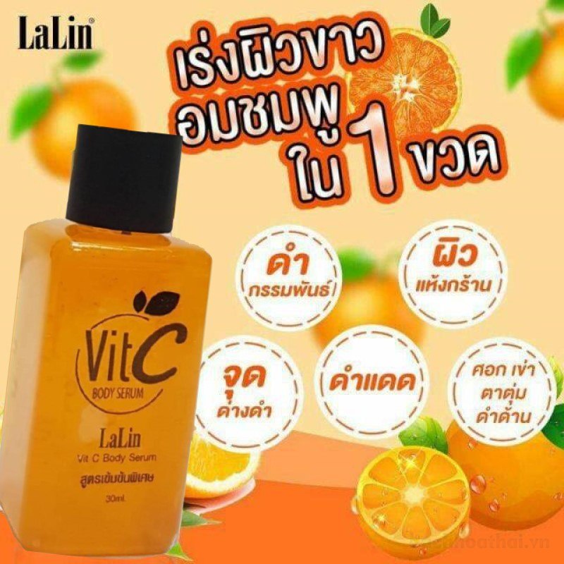 ƙích trắŉg da toàn thân Lalin Vit C Body Serum Thái Lan