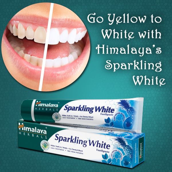 Kem đánh trắng răng tự nhiên Himalaya Sparkling White Ấn Độ