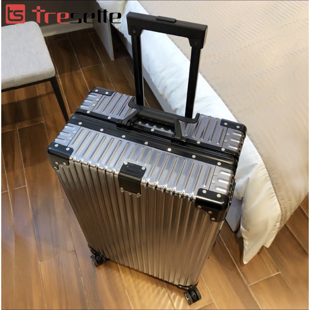 FREESHIP [SIZE 20 INCH] Vali khoá sập vỏ làm bằng hợp kim Magie hoàn toàn bằng nhôm nhập khẩu Hàn Quốc TRESETTE TSL 2228