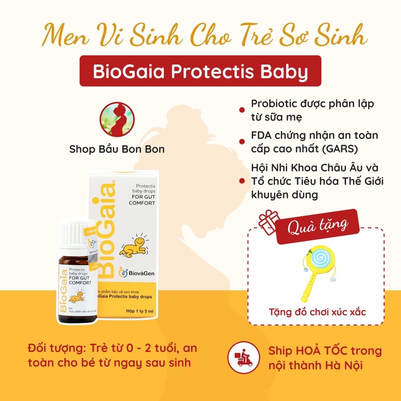 Men vi sinh BioGaia ProTectis Drops cải thiện hệ tiêu hóa xuất xứ Thụy Điển dung tích 5ml