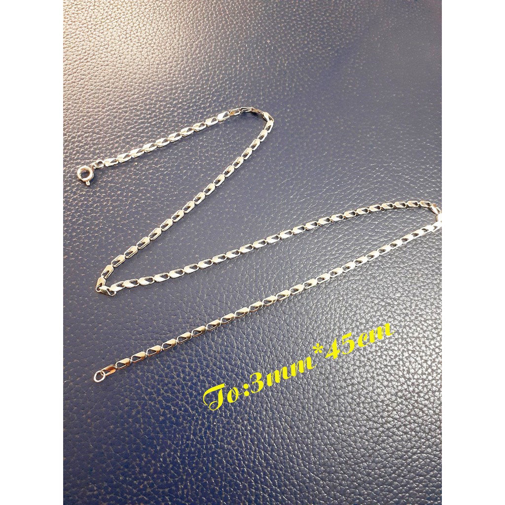 Dây chuyền inox nữ kiểu mắc xích Khóa xịn trắng sáng, đẹp, không đen, hợp thời trang