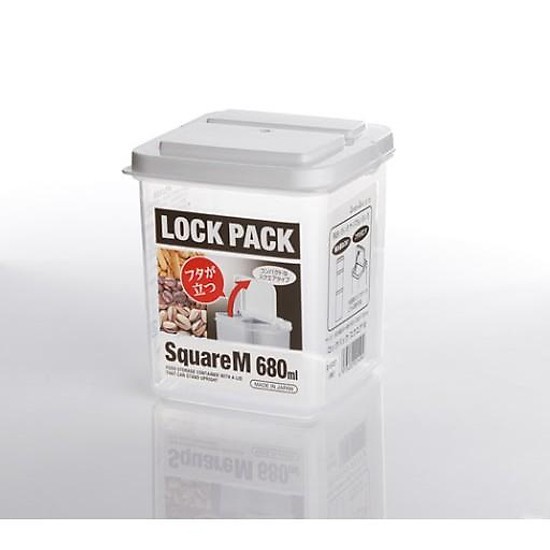 Hộp đựng thực phẩm nắp bật Lock Pack Nhật Bản đủ dung tích 430ml, 680ml, 980ml, 1100ml