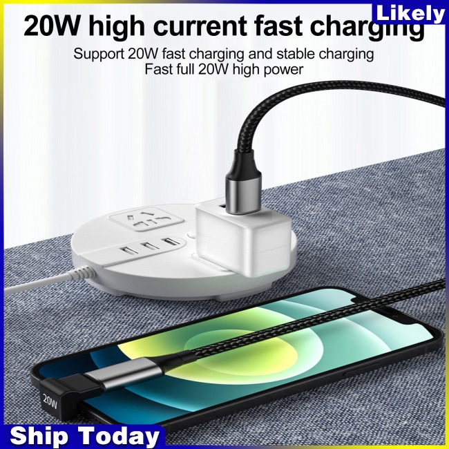Bộ Chuyển Đổi Sạc Nhanh Đa Năng Pd 20w Hình Chữ U Cho Iphone