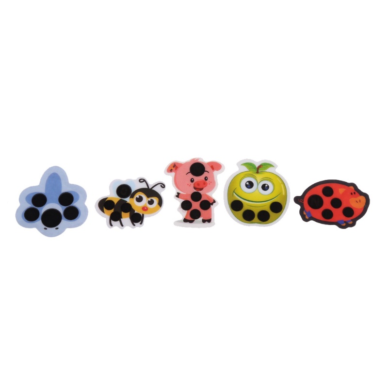 Set 5 Miếng Dán Đo Nhiệt Độ Cơ Thể Màu Sắc Thay Đổi Theo Nhiệt Độ Cho Trẻ Em