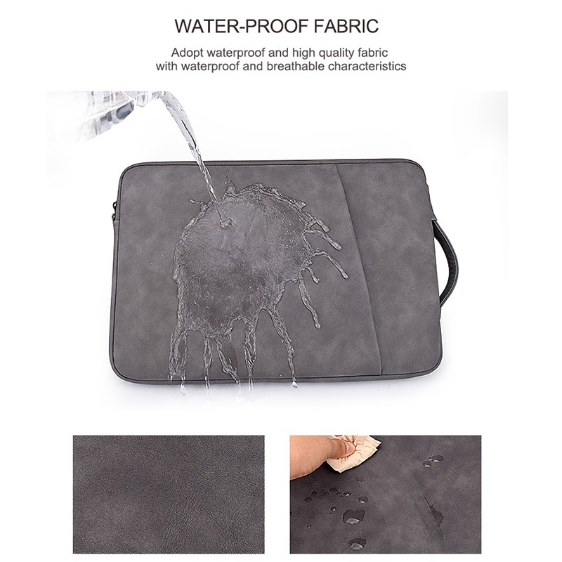 Evertoner Túi Xách Da PU Đựng Laptop Chống Thấm Nước 13.3 14 15.6 inch Cho Macbook Xiaomi Air Pro 13 15