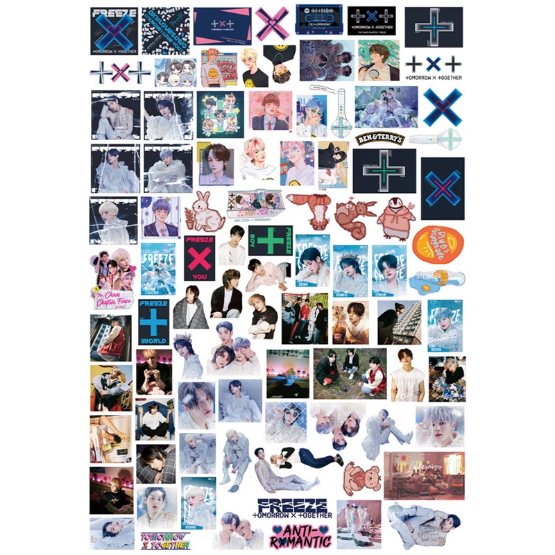 Bộ 93 hình dán trang trí album ảnh nhóm nhạc TXT