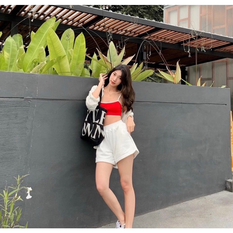 ÁO GÂN CROP 2 DÂY (3 màu)