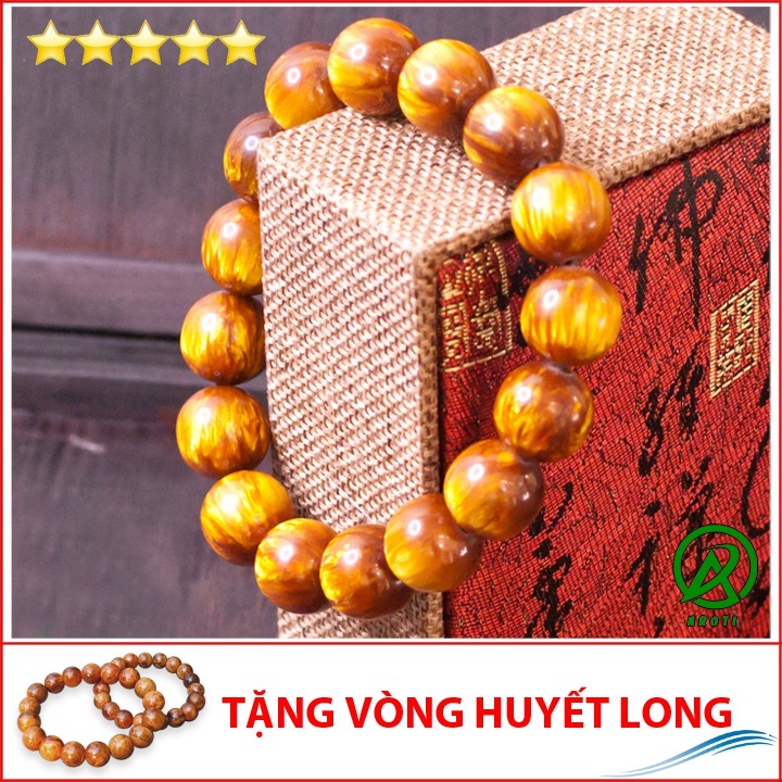 Vòng phong thủy gỗ hải liễu 14 ly - Hợp mệnh Kim - Thủy - Mộc V204-14(HL)- kèm Vòng gỗ Huyết Long