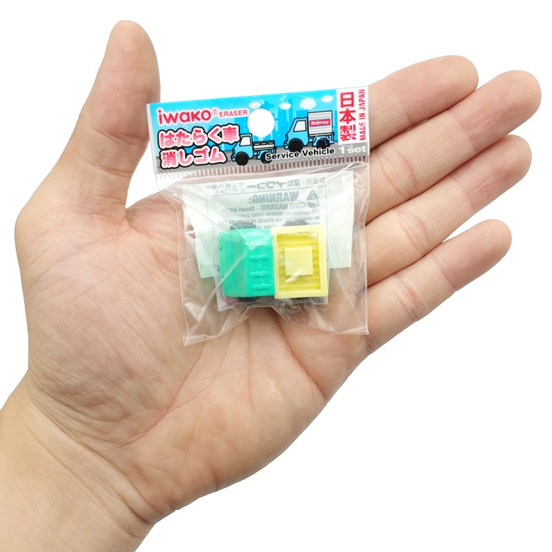 Gôm Tẩy Iwako Hình Xe Tải Lửng - Màu Xanh Mint
