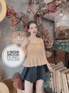 Áo hoa nhí cổ vuông