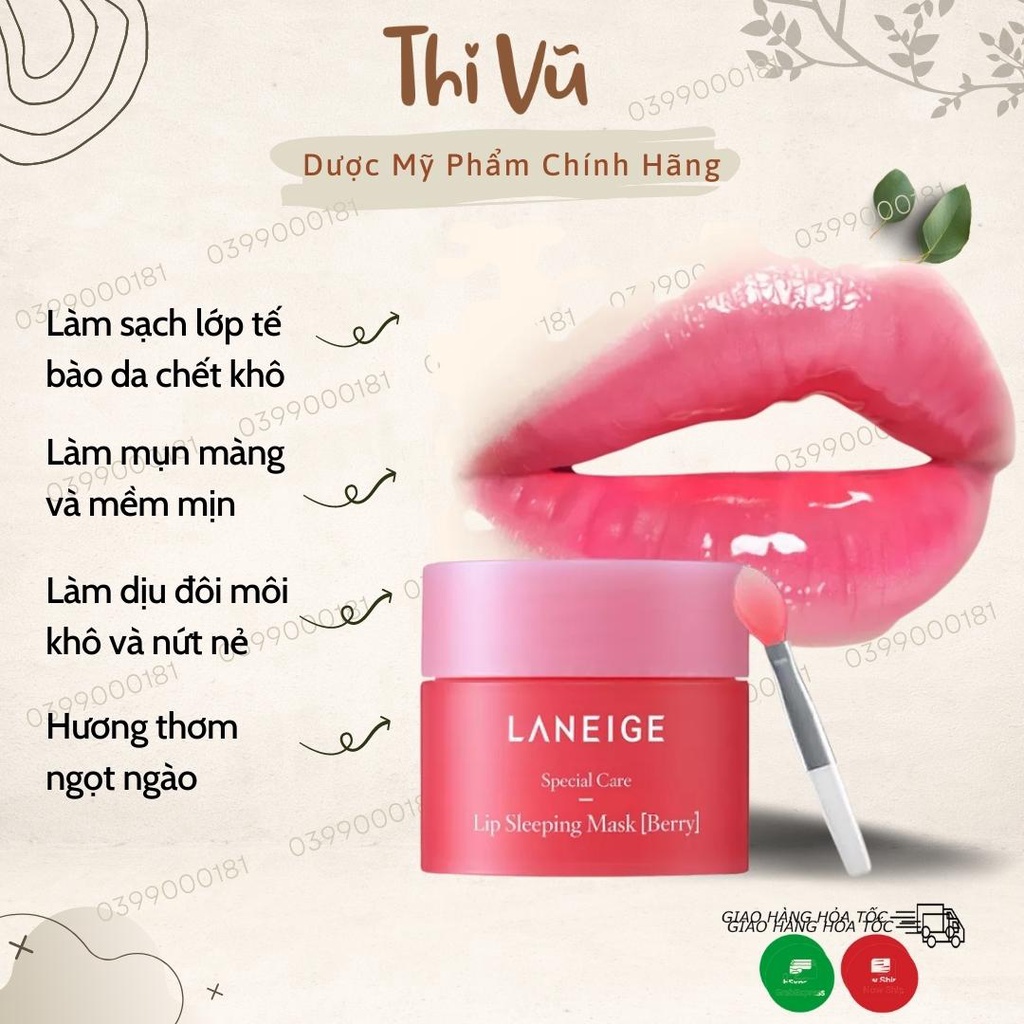 Mặt nạ ngủ cho môi Laneige 20g Lip Sleeping Mask, Mặt nạ ngủ môi Laneige - Thi Vũ