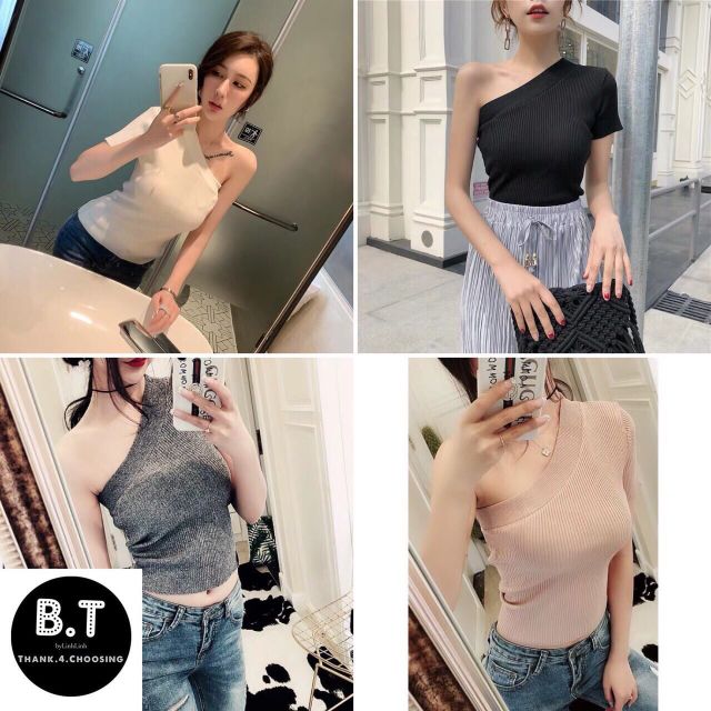 Áo lệch vai len montoghi hàng Quảng Châu | BigBuy360 - bigbuy360.vn