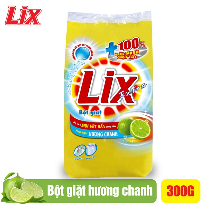 Bột giặt Lix Extra hương chanh 300g (EC300)