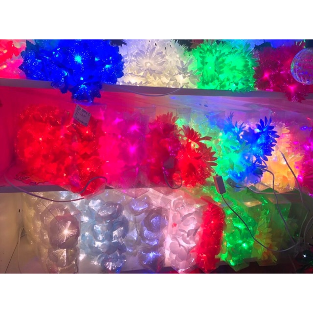 Hoa led sợi quang phát sáng