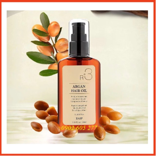 [Hàng chính hãng]Tinh Dầu Dưỡng Tóc Bóng Mượt Raip R3 Argan Hair Oil 100ml