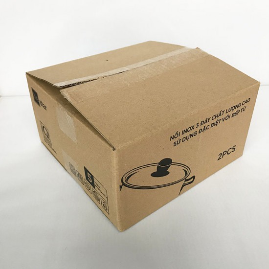 Nồi inox 3 đáy sanwich bếp từ Fivestar Standard 16cm18cm/20cm/24cm Nắp Inox.