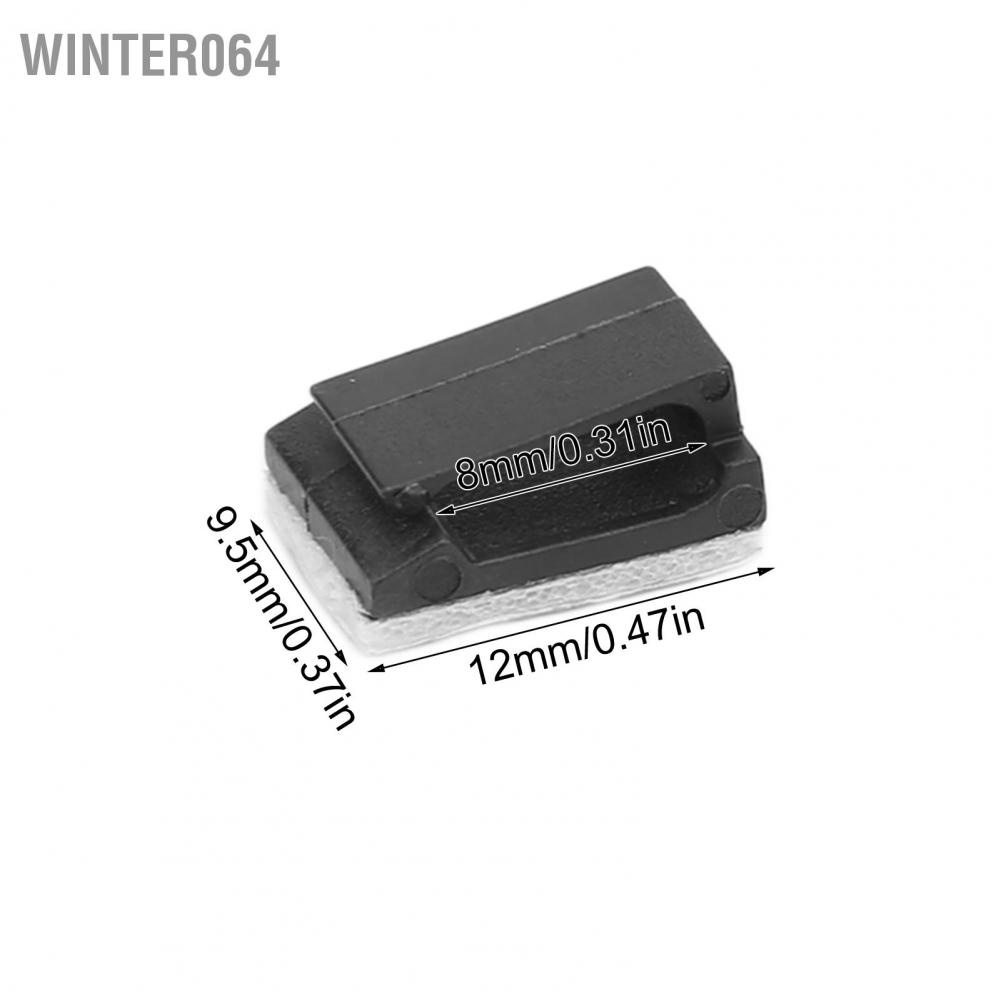 50 chiếc kẹp cáp tự dính màu đen phụ kiện ô tô mở rộng tối đa 2.5mm / 0.1in