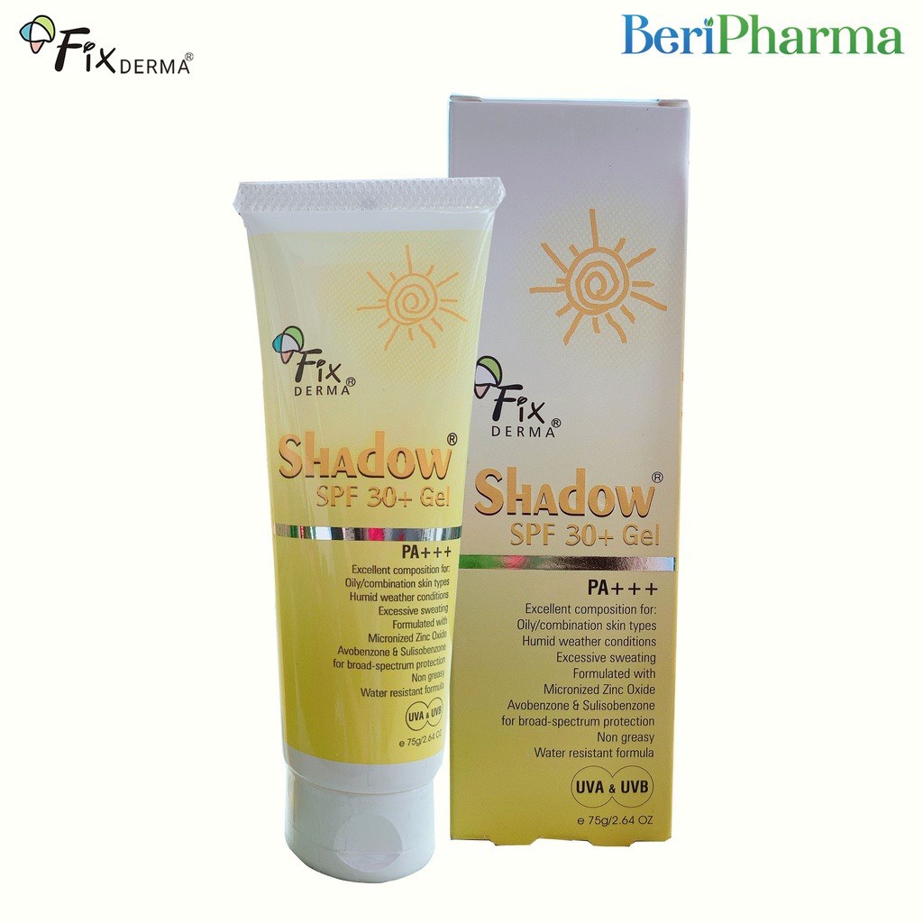 ✅ Fixderma Gel Chống Nắng Shadow Spf30+ Gel 75g