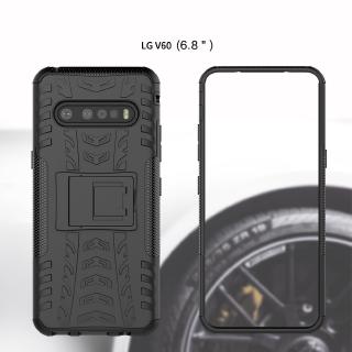Ốp lưng chất liêệu PC 2 trong 1 chống sốc có chân đỡ cho LG V60 V50S V50 V40 V30 Plus / V30S ThinQ / G8X
