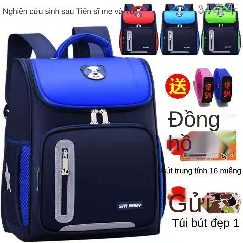 Học sinh tiểu học túi đi học nữ túi không gian Anh học sinh lớp 1-3-6 học sinh lớp 1 cặp đi học nam mẫu giáo giảm gánh n