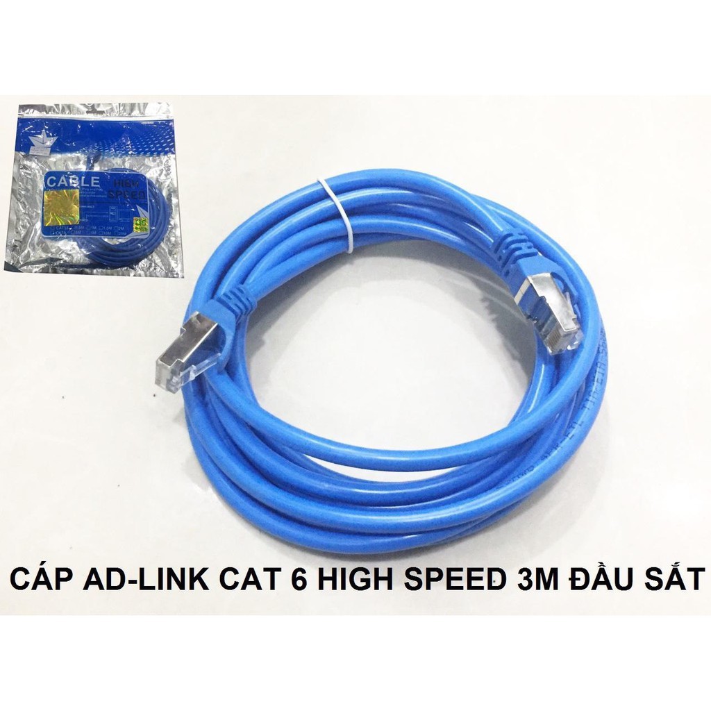 Cáp UTP CAT 6 AD-link 3 mét high speed xanh AD-6003B