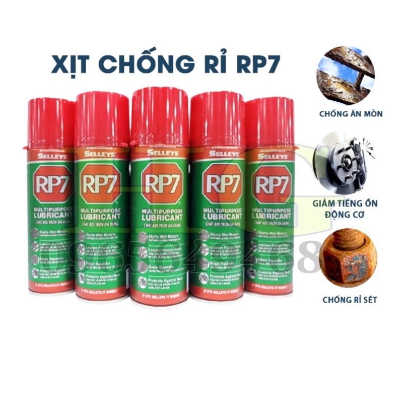 Chai Xịt Chống Rỉ Sét Và Bôi Trơn RP7