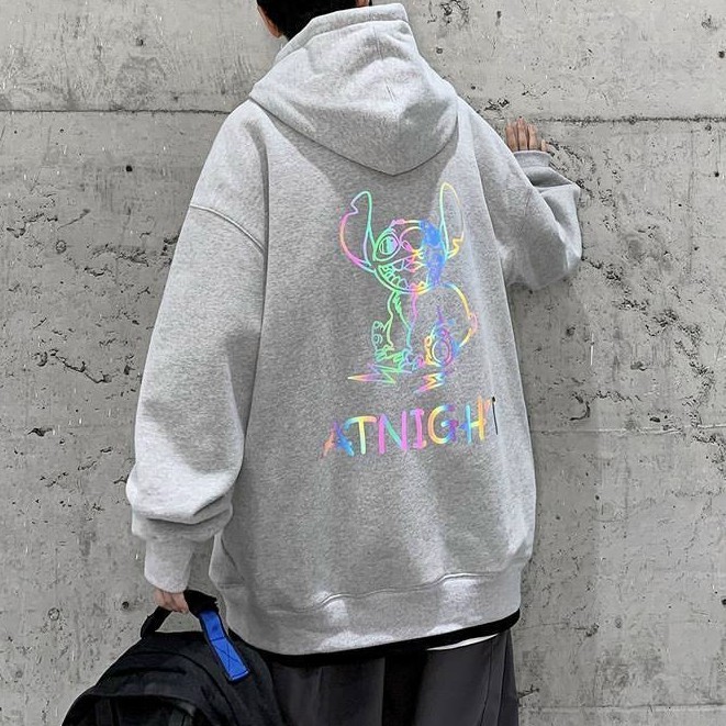 Áo Hoodie Nỉ Nam Nữ From Rộng Unisex In Dạ Quang Phát Sáng Cực Hot Chất Nỉ Ngoại Dày Dặn (atnight)