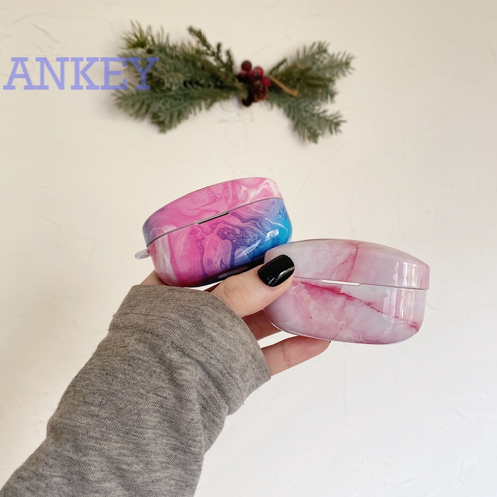 Case for Sony WF-1000XM3 WF-1000XM4 Vỏ Bảo Vệ Hộp Sạc Tai nghe không dây Họa Tiết Đá Hoa Cương Thời Trang